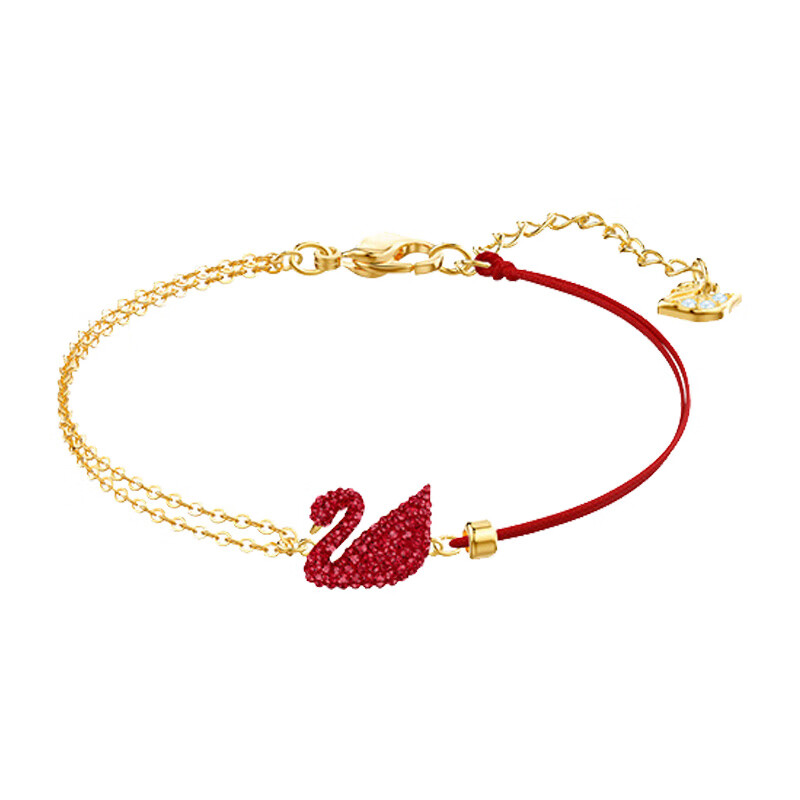 施华洛世奇 红色天鹅手链