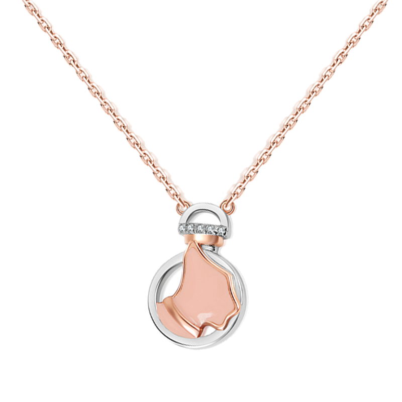 瑷嘉莎粉色小狗项链