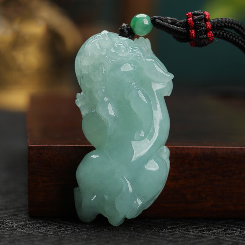 初源 冰种貔恘翡翠吊坠