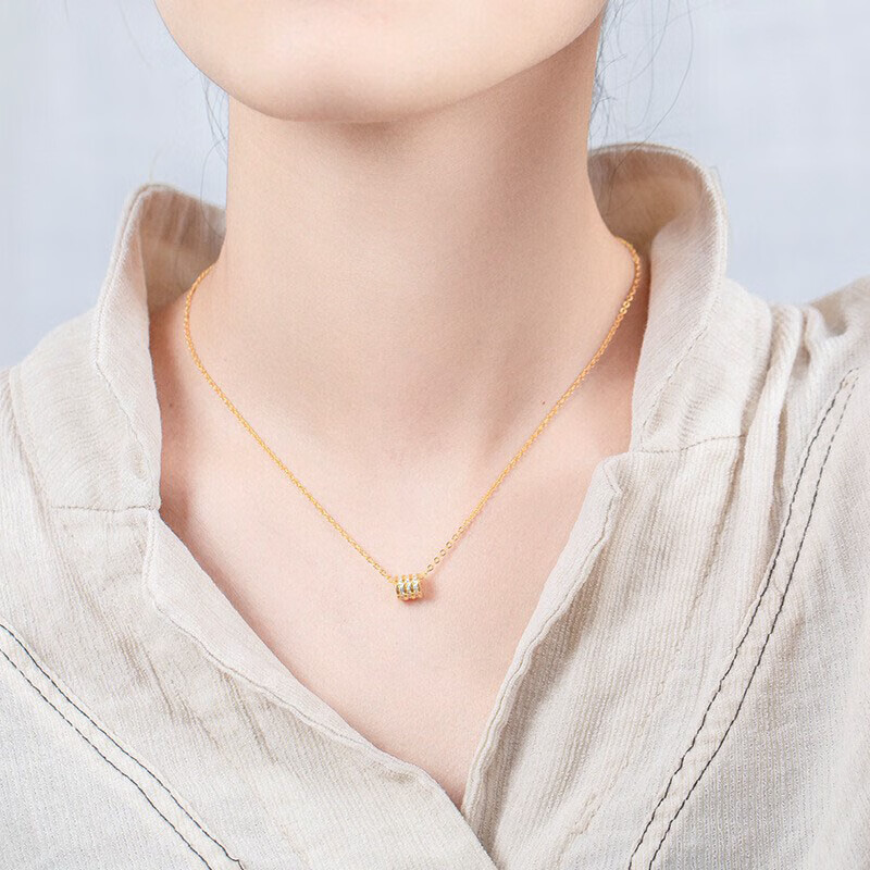 金芽 S925纯银小蛮腰项链