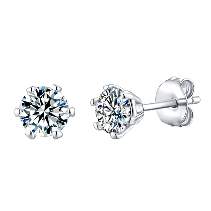 T400 莫桑钻璀璨雪花耳饰