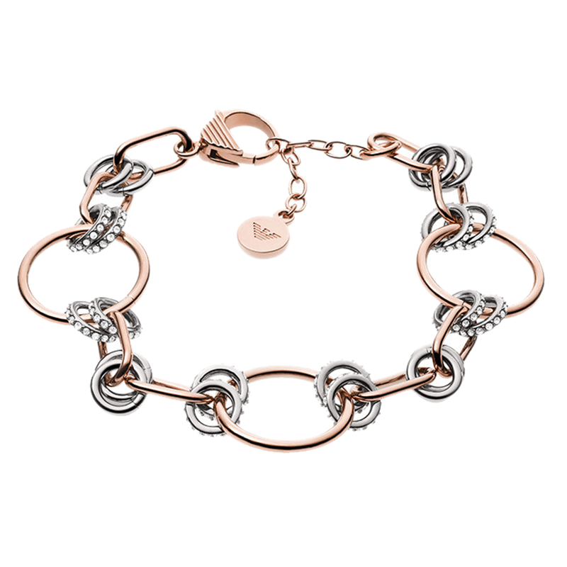 阿玛尼 银金双色手链