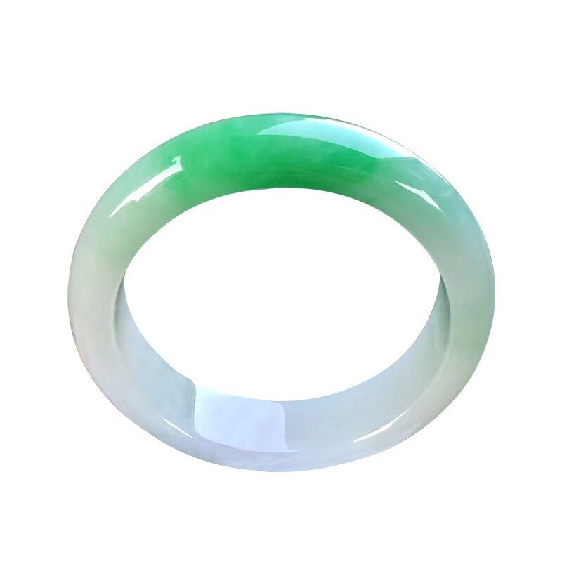 泽心雅玉 清新豆绿色 翡翠手镯