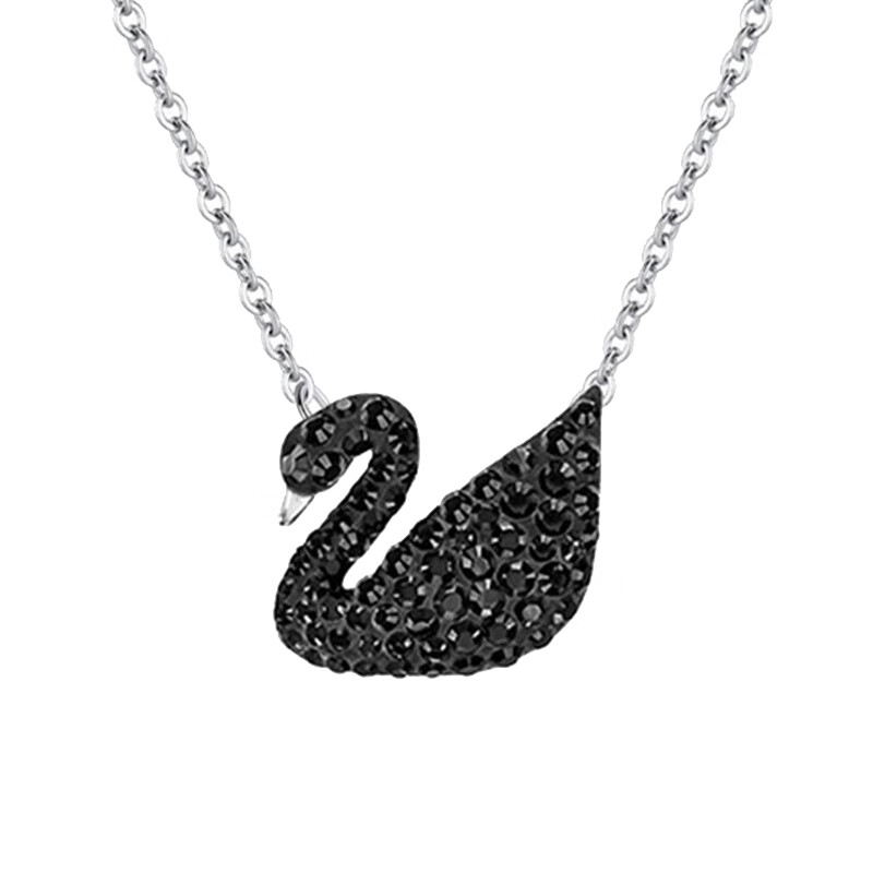 匆匆那年 黑天鹅简约银项链