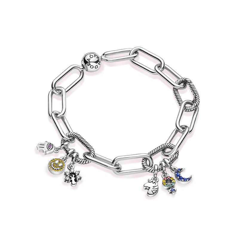 潘多拉 潮流微笑银手链