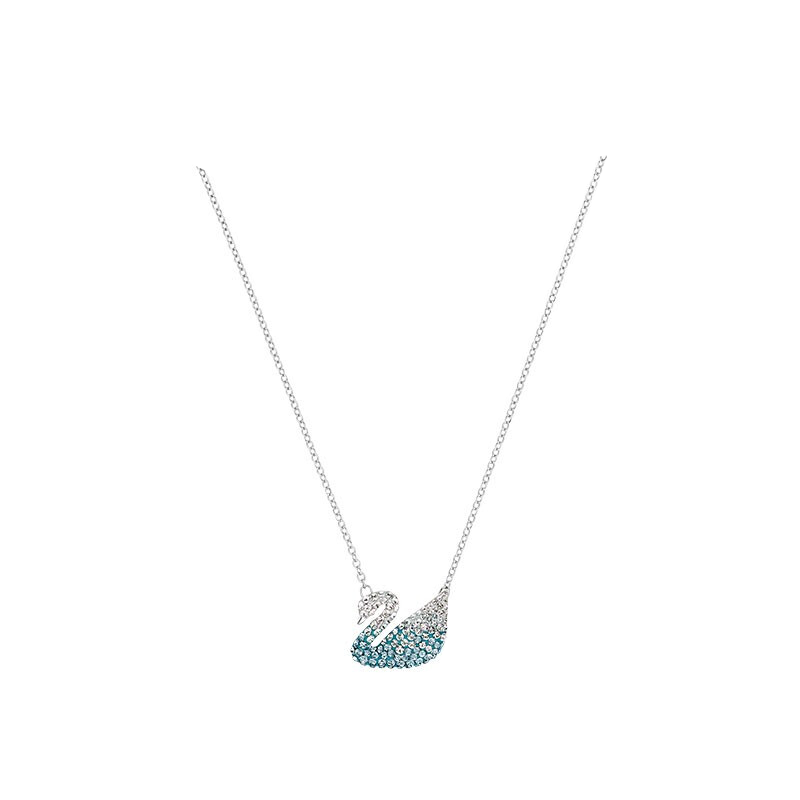 施华洛世奇蓝色天鹅项链