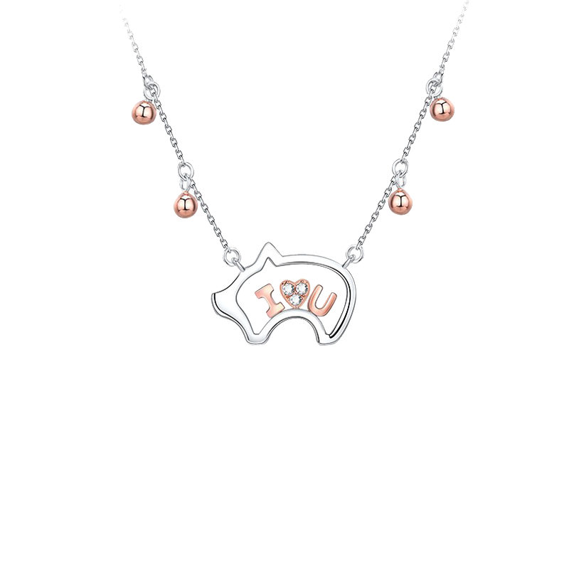Mymiss 925银小猪项链