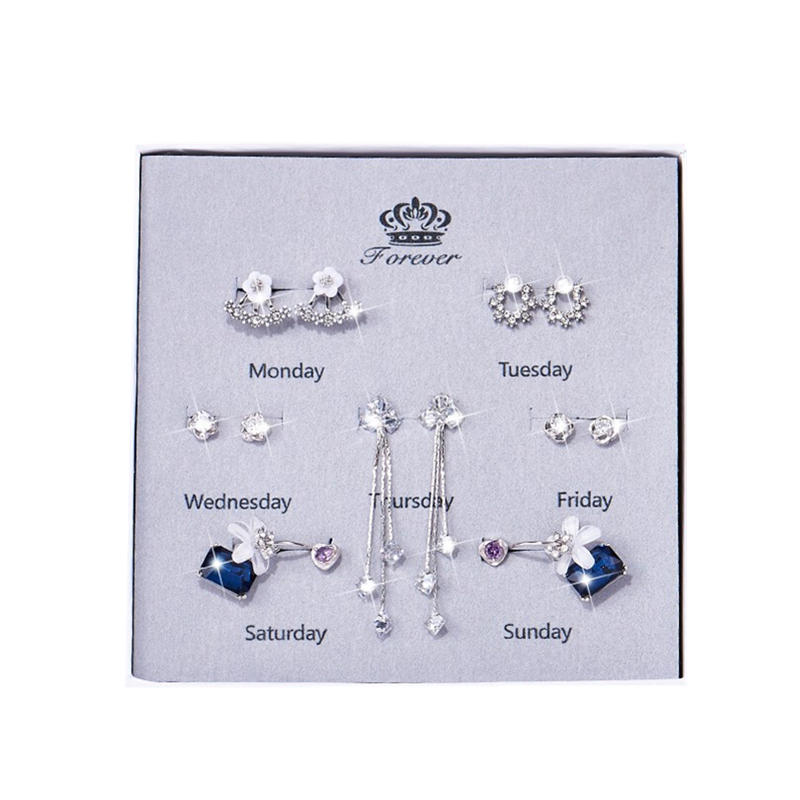 古耐韩版花语套装银饰耳环