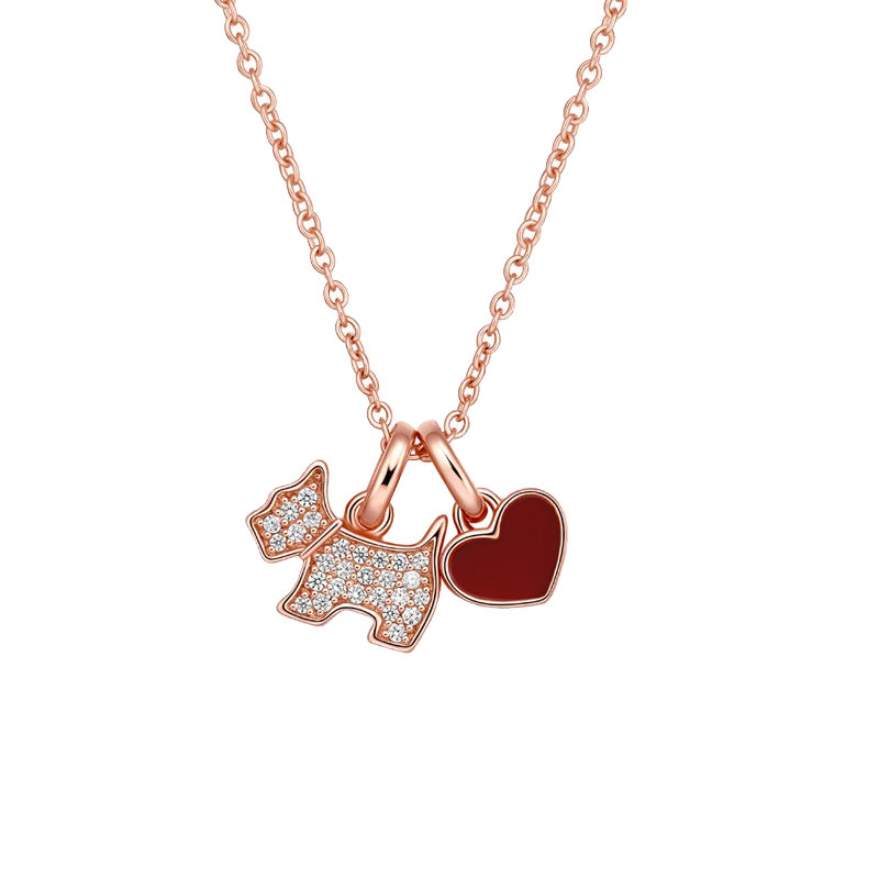 AGATHA 爱心小狗项链