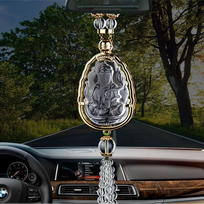 宾奴 水晶观世音挂件