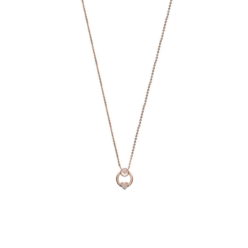 阿玛尼 玫瑰金 项链