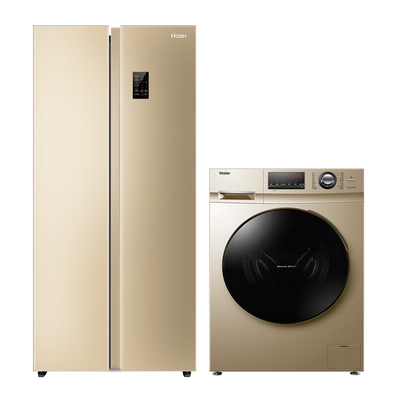 海尔 中途添衣冰箱洗衣机套装