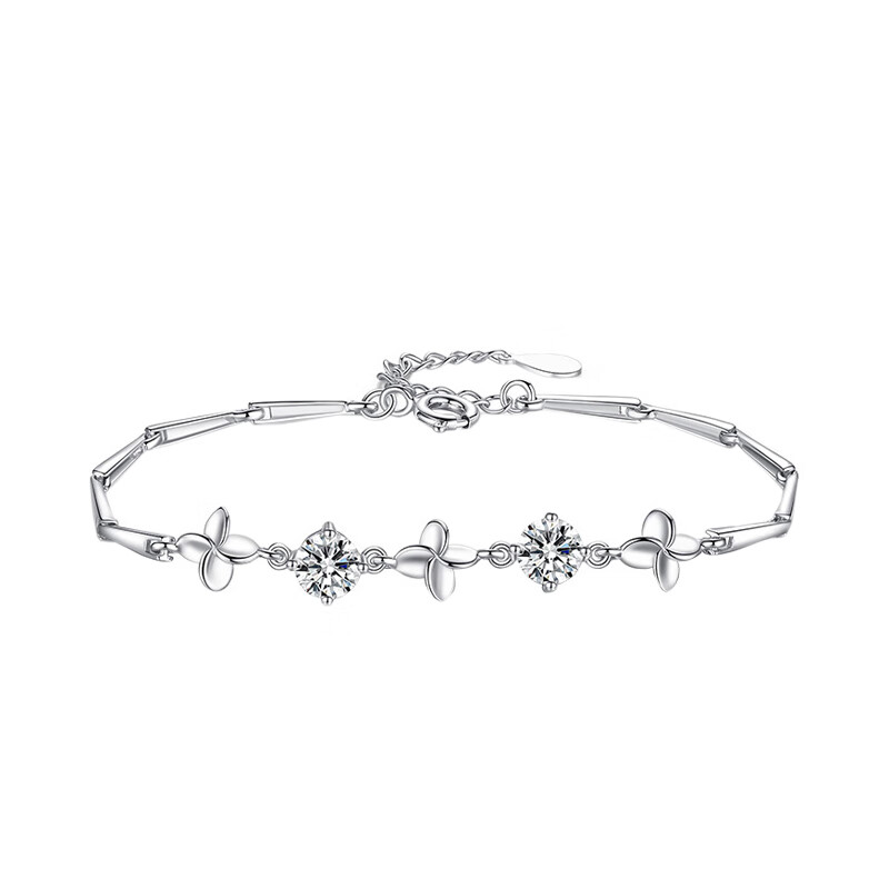 卡蒂罗 纯银四叶草手链