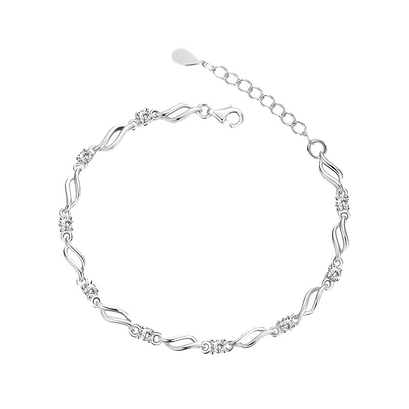 槿木 镂空锆石手链