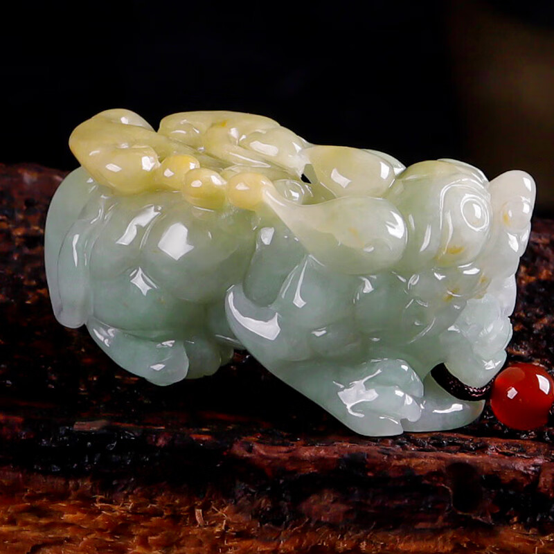 王翠玉器 冰糯种黄翡玉坠