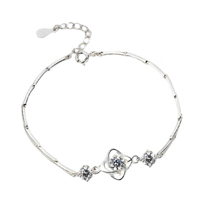 唯一 纯银菱形手链