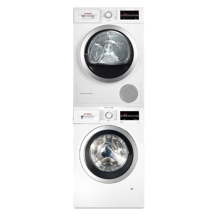 博世 白色大容量滚筒洗烘套装
