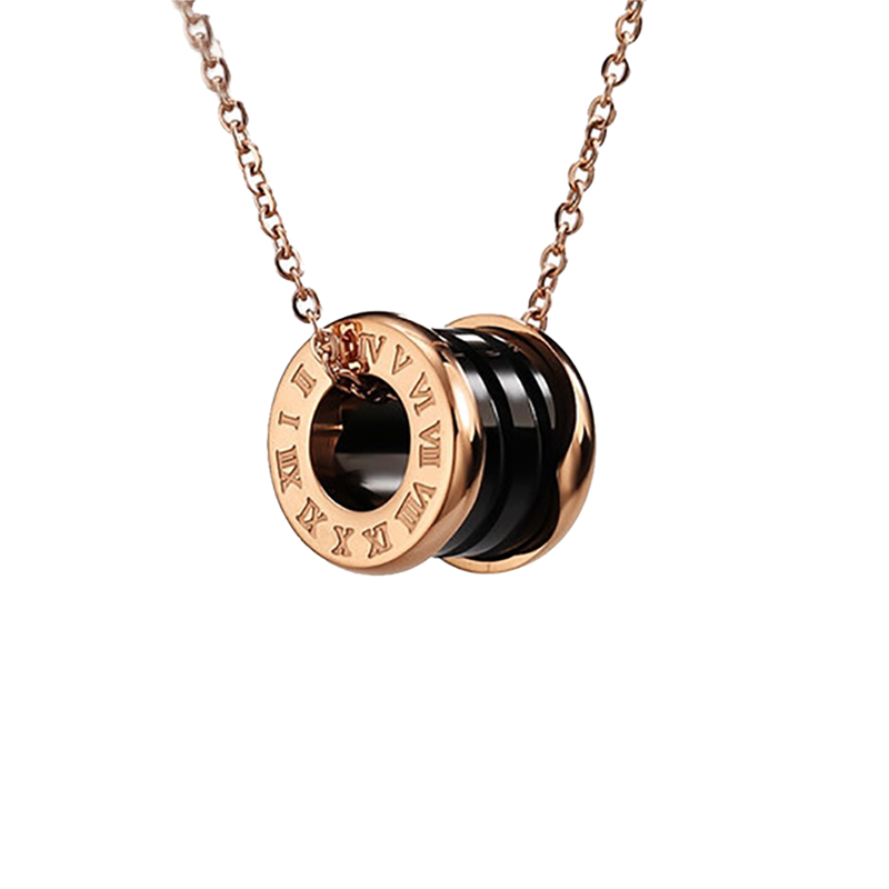 法蔻 罗马数字陶瓷弹簧项链