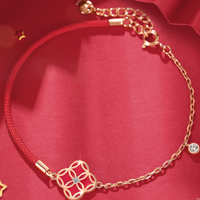 T400 四叶草造型手链