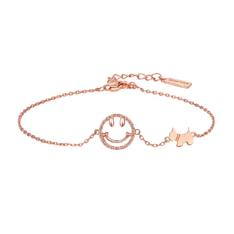 AGATHA 925银笑脸手链