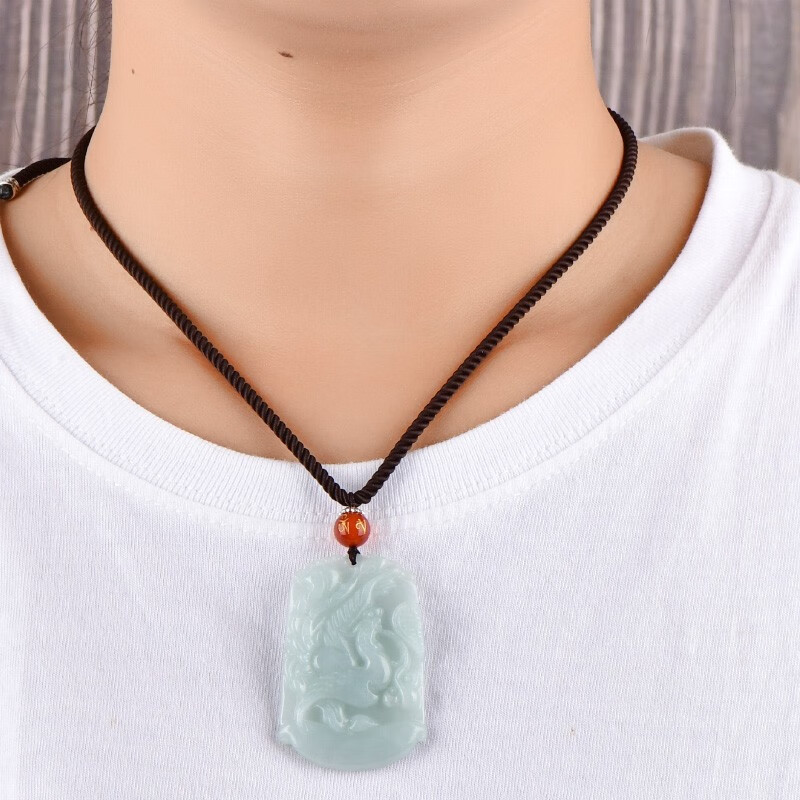 千载一玉 龙凤翡翠吊坠