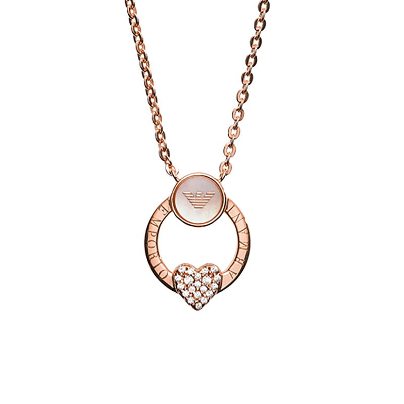 阿玛尼 时尚玫瑰金项链