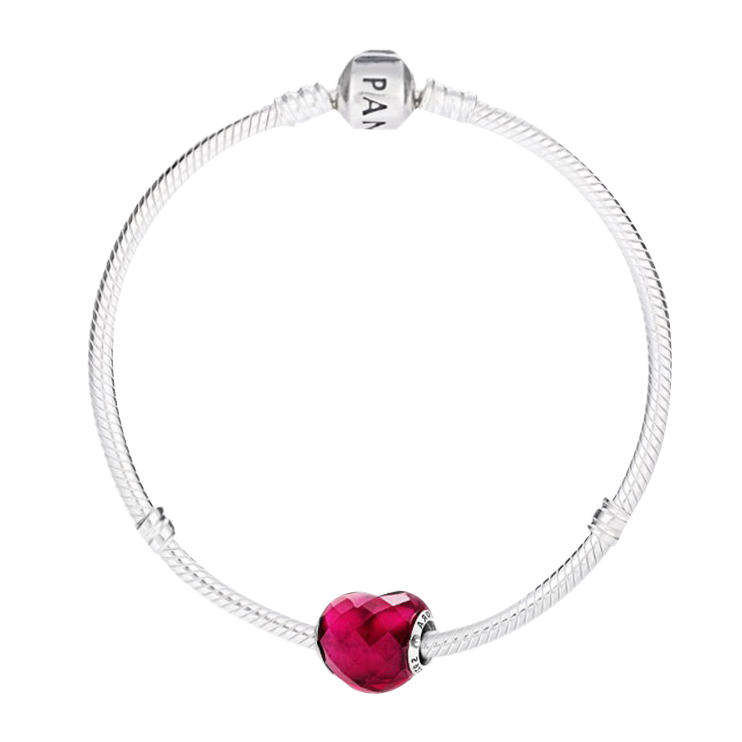 潘多拉 闪亮红心手链