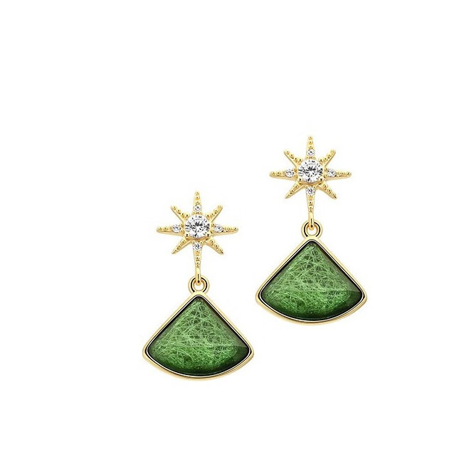 玛萨皇冠 树脂滴釉耳钉