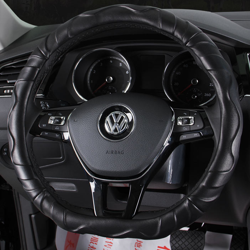 讴致 羊皮汽车方向盘套