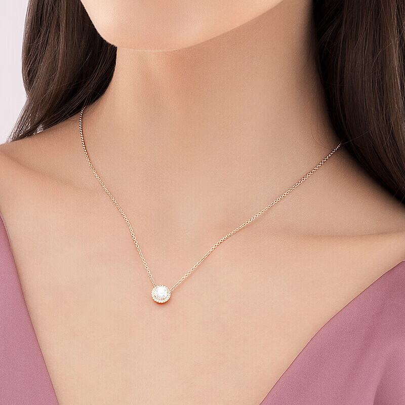 潘多拉 玫瑰金色优雅项链