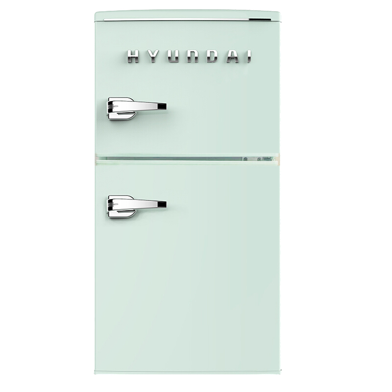 现代复古小型双门电冰箱