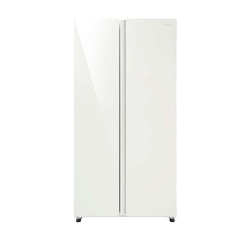 松下变频钢化玻璃面板对开门冰箱