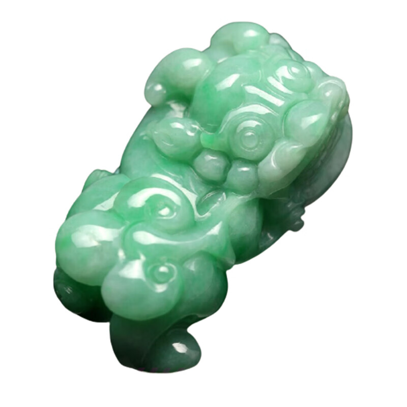 七彩云南 飘花翡翠貔貅吊坠