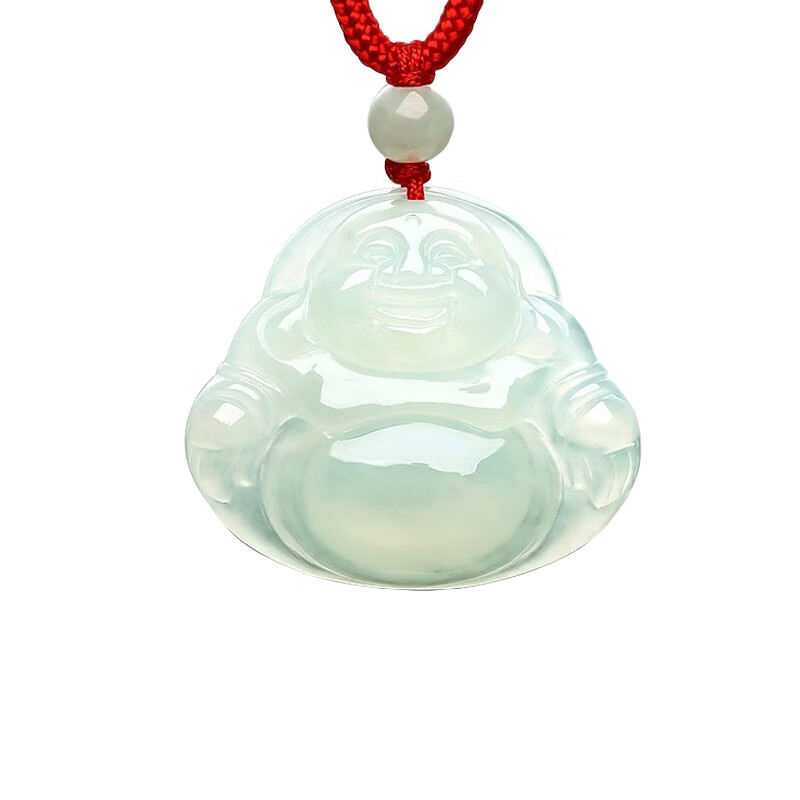 周六福 翡翠弥勒佛 吊坠