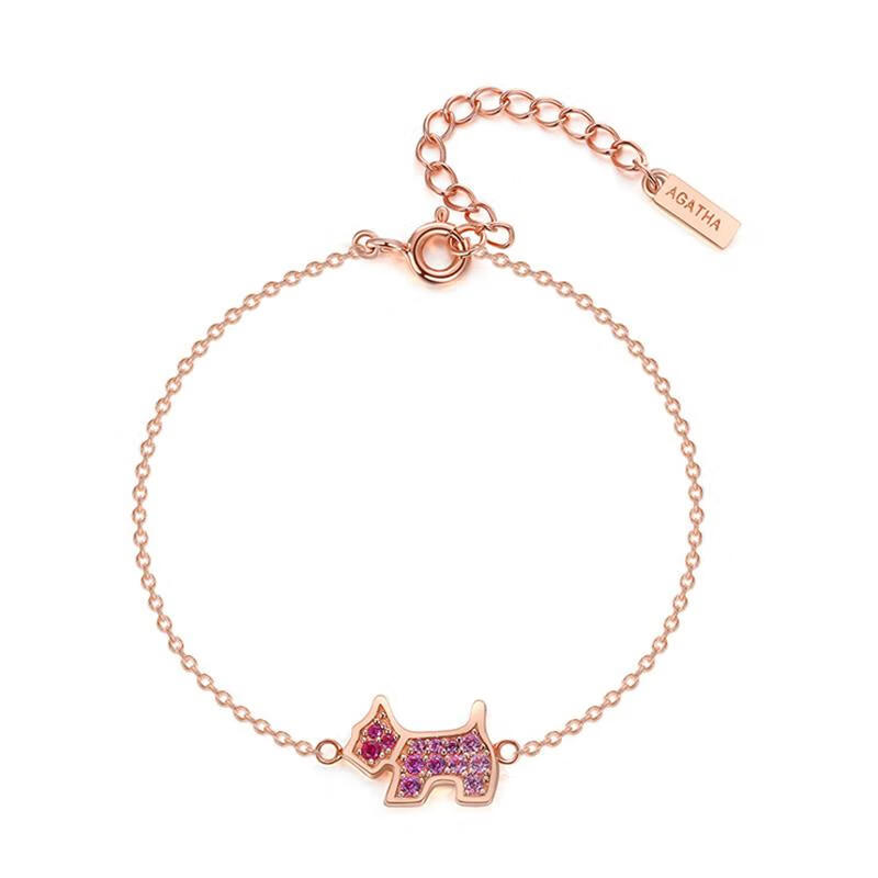 AGATHA 彩虹小狗手链