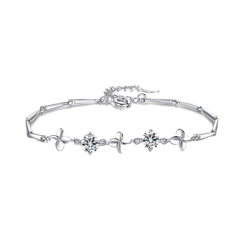 卡蒂罗 纯银四叶草手链