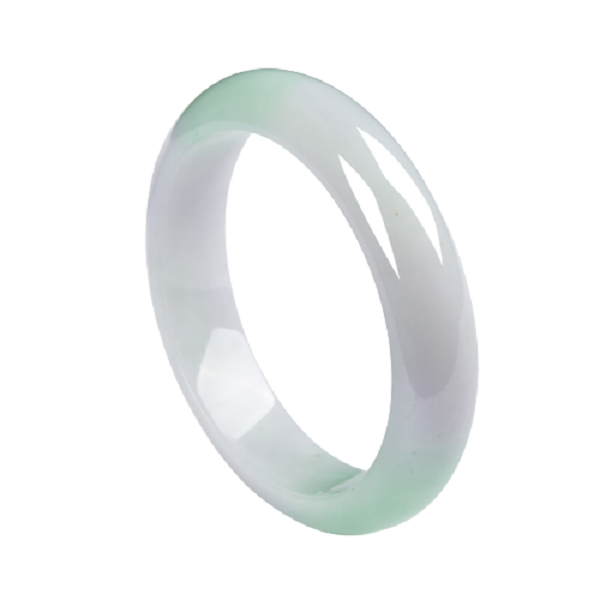 张益轩珠宝 浅绿紫罗兰玉手镯