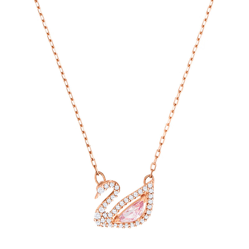 施华洛世奇 优雅粉色天鹅项链