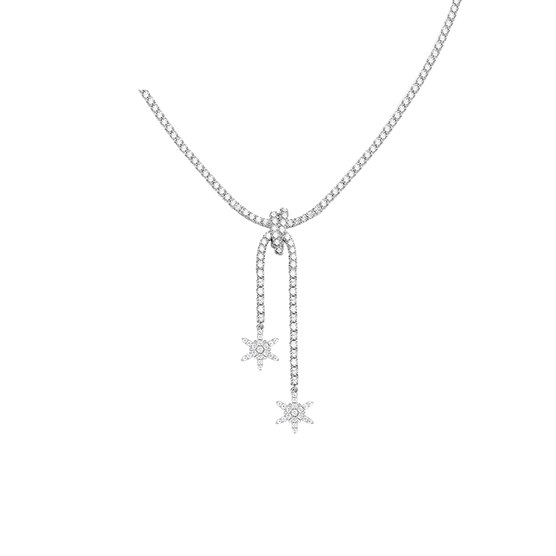 何方珠宝 许愿雪花项链