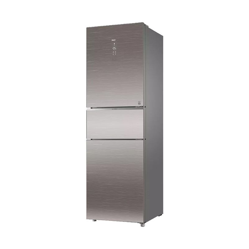 海尔 彩晶玻璃面板三门冰箱