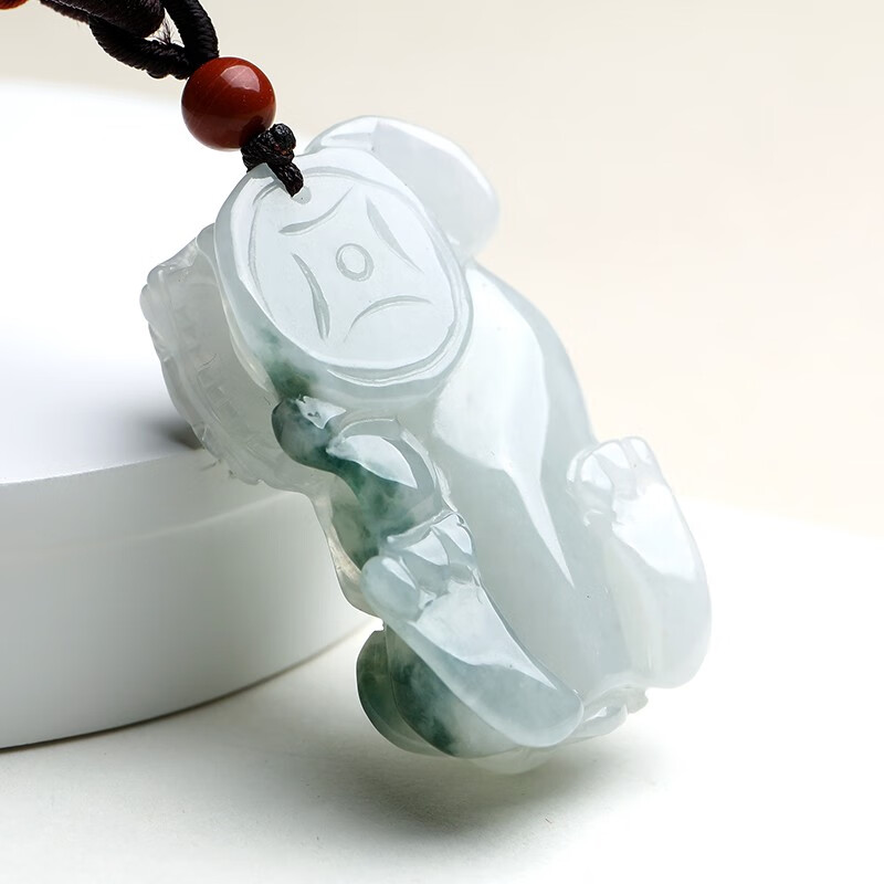 印象眸 飘花貔貅翡翠吊坠