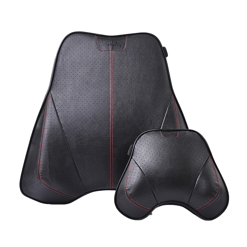卡饰社 牛皮记忆棉汽车头枕