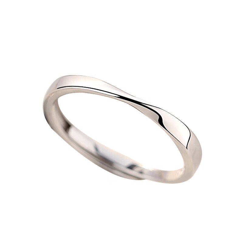 银千惠 可调节开口情侣戒指