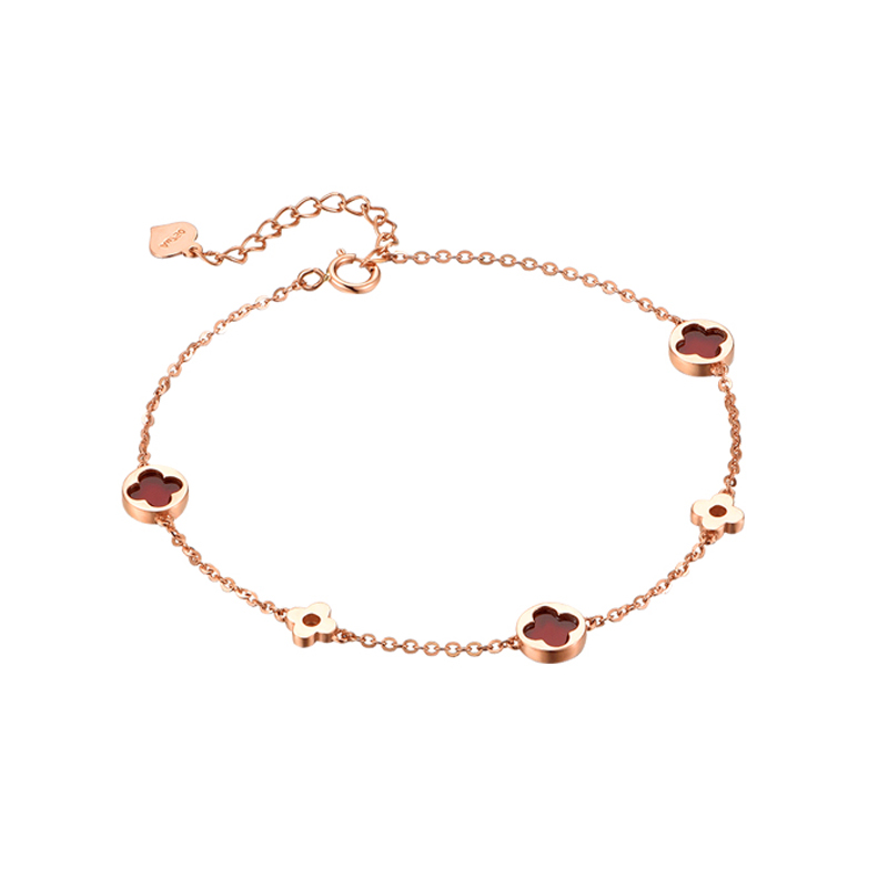 精致女孩 四叶草手链