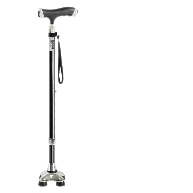 乐来福 带灯可伸缩调节 拐杖