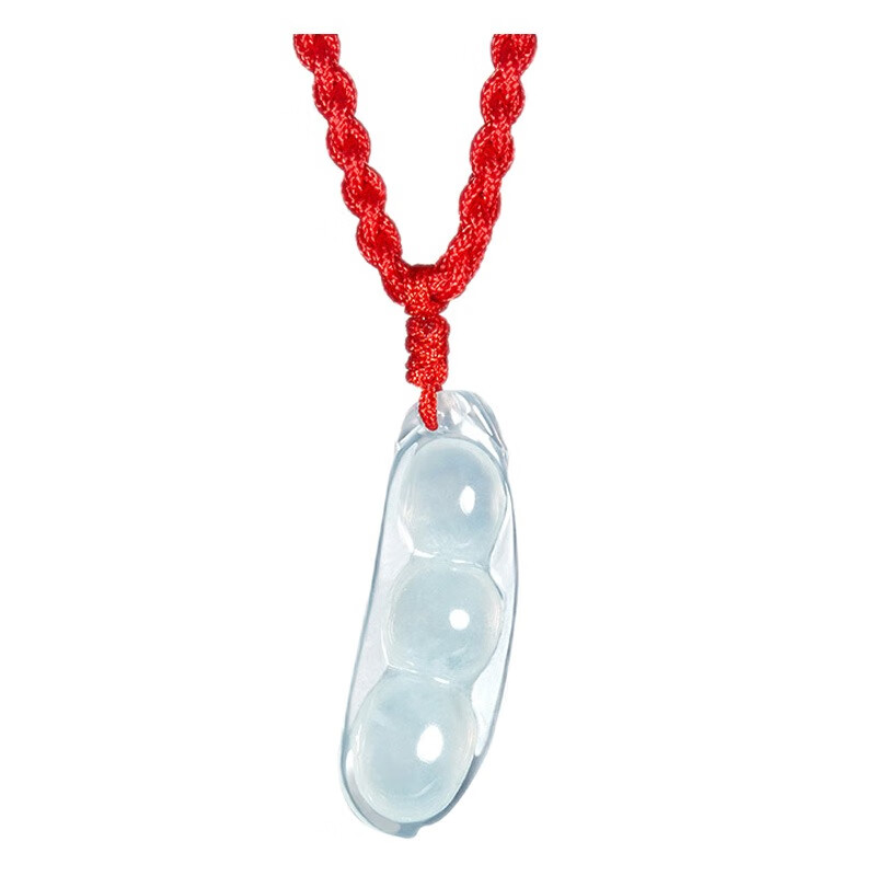 六福珠宝 玉豆种翡翠 吊坠