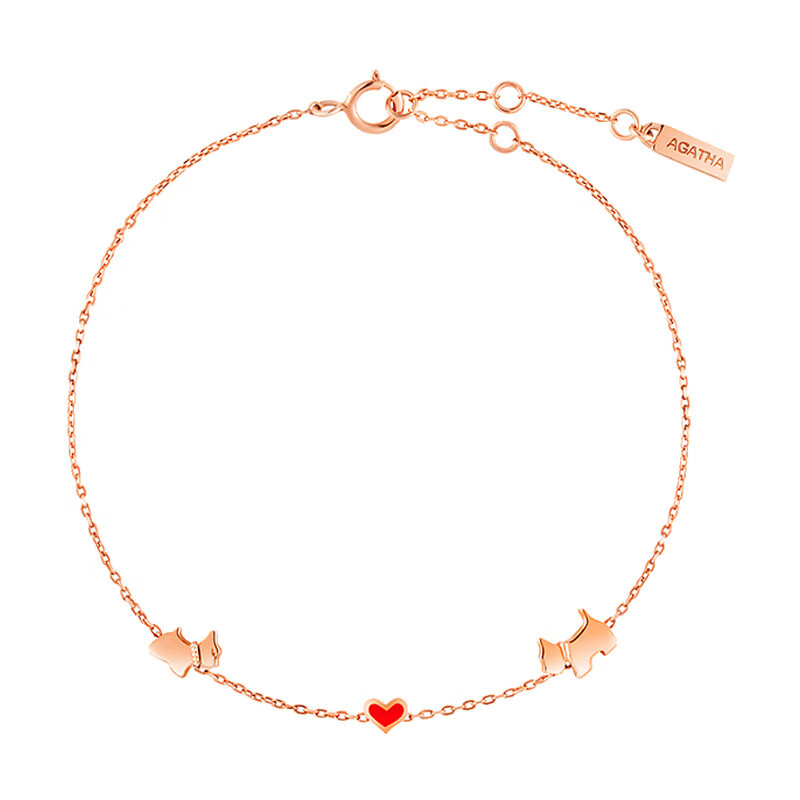 AGATHA爱心小狗手链