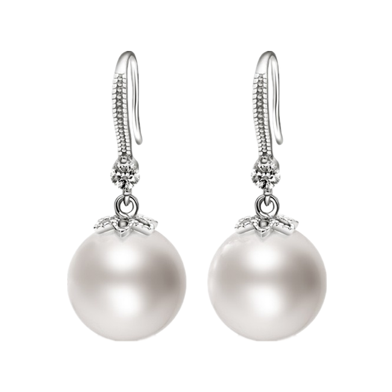 Qlady气质珍珠银饰耳环