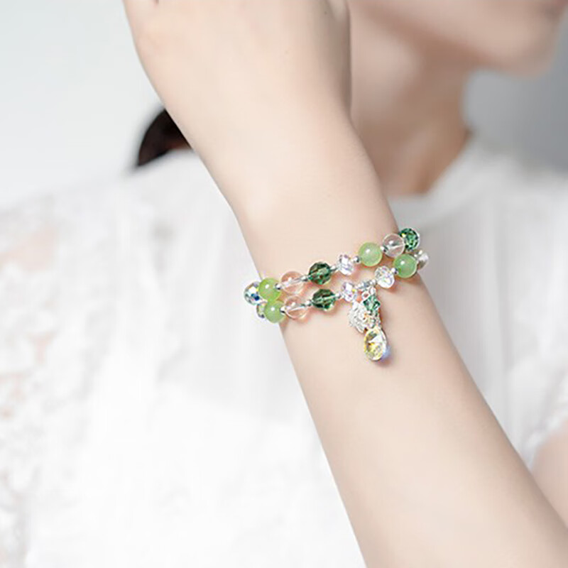 KAILA 莲花银水晶手链