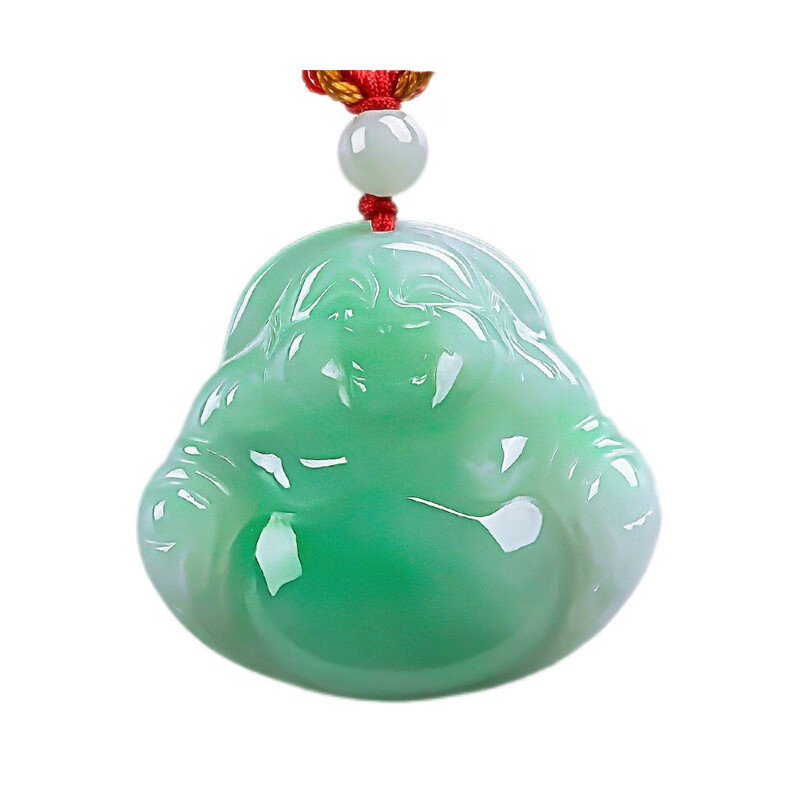 碧玉尊 弥勒佛冰糯种 吊坠